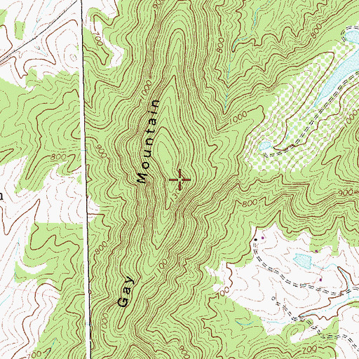 Topographic Map of Gay Mountain, VA