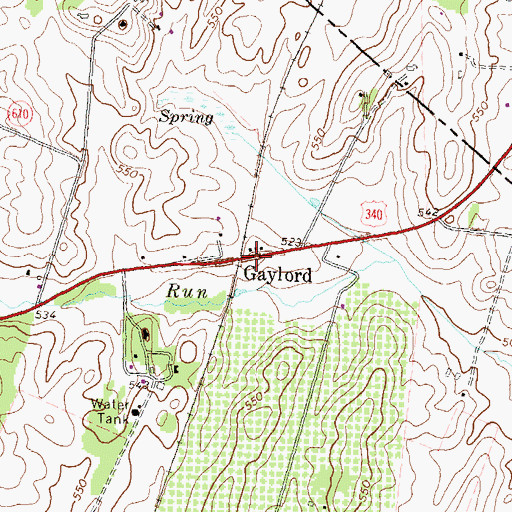 Topographic Map of Gaylord, VA