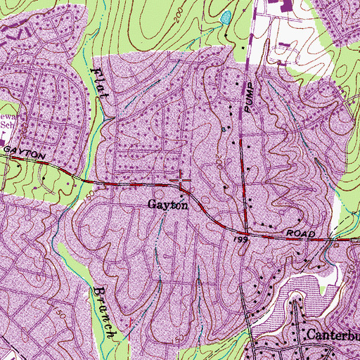 Topographic Map of Gayton, VA