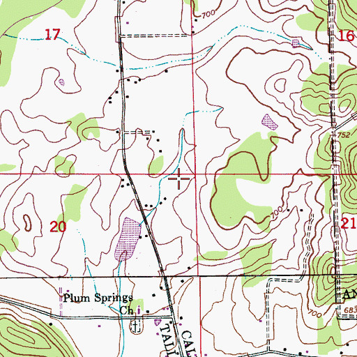 Topographic Map of Everetts Spring, AL