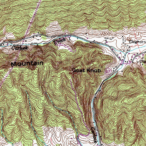 Topographic Map of Goat Knob, VA