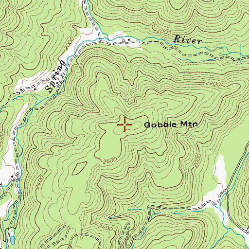 Topographic Map of Gobble Mountain, VA