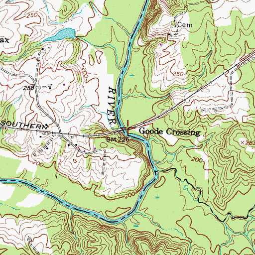 Topographic Map of Goode Crossing, VA