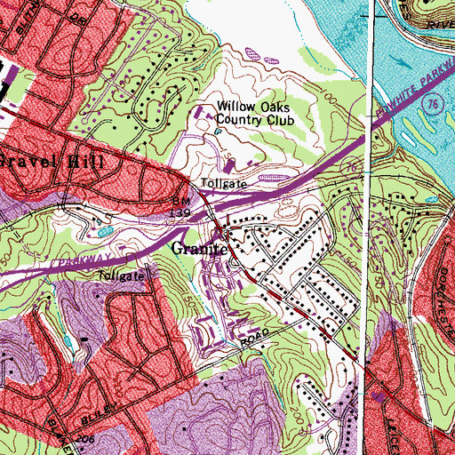 Topographic Map of Granite, VA