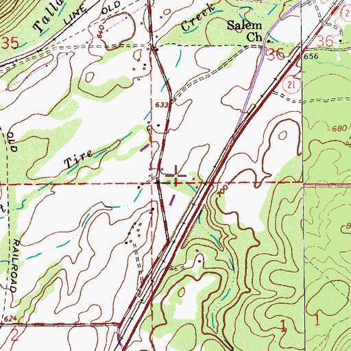 Topographic Map of Germania Spring, AL