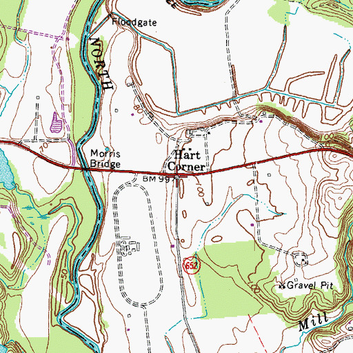 Topographic Map of Hart Corner, VA