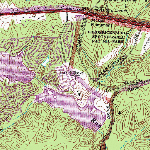 Topographic Map of Hazel Grove, VA