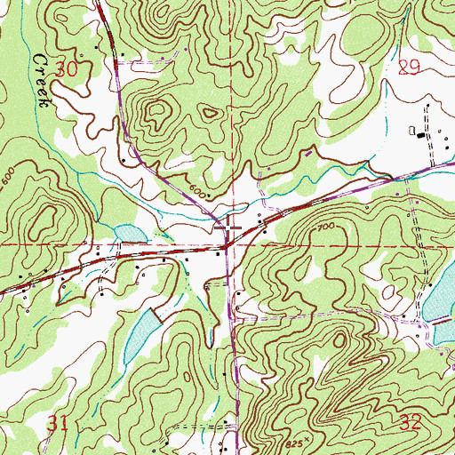 Topographic Map of Kings Spring, AL
