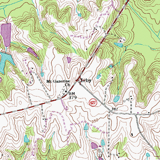 Topographic Map of Irby, VA