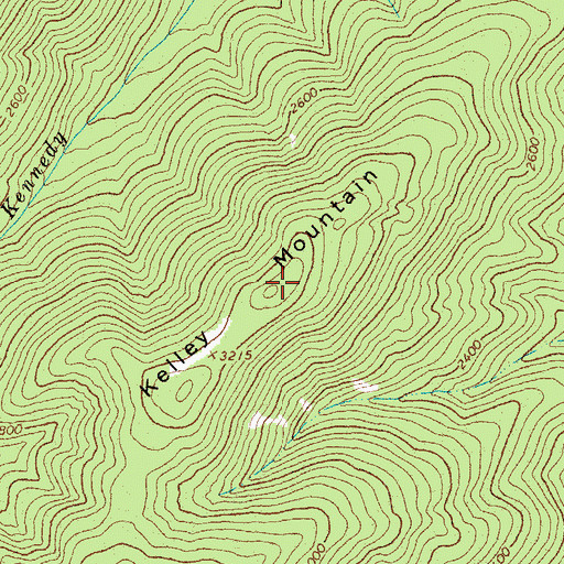 Topographic Map of Kelley Mountain, VA