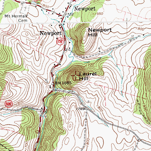 Topographic Map of Laurel Hill, VA