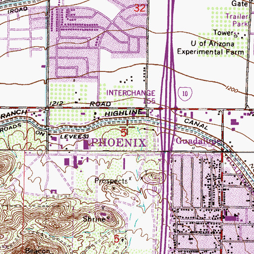 Topographic Map of Pima Canyon, AZ