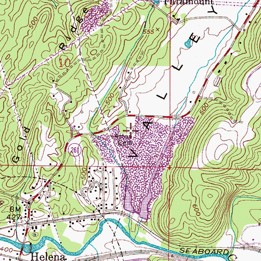 Topographic Map of Acton Cemetery, AL