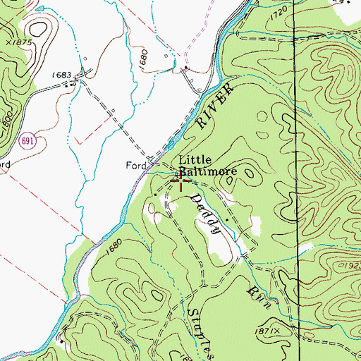 Topographic Map of Little Baltimore, VA