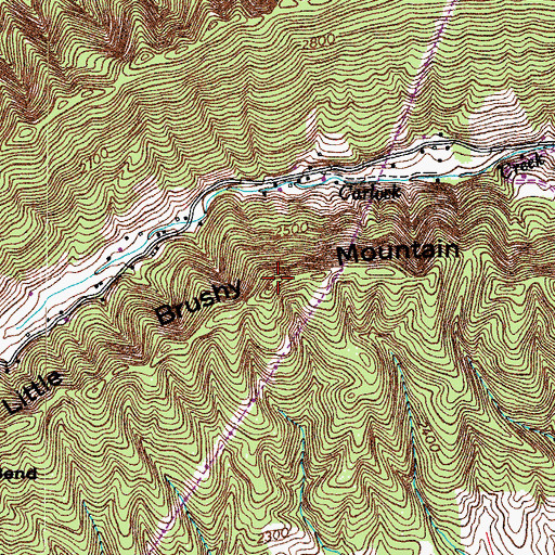 Topographic Map of Little Brushy Mountain, VA