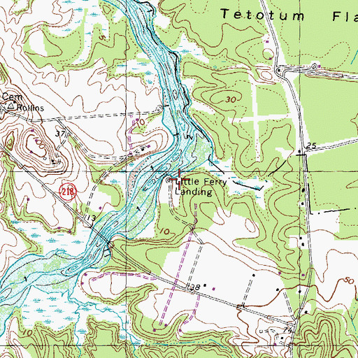 Topographic Map of Little Ferry Landing, VA