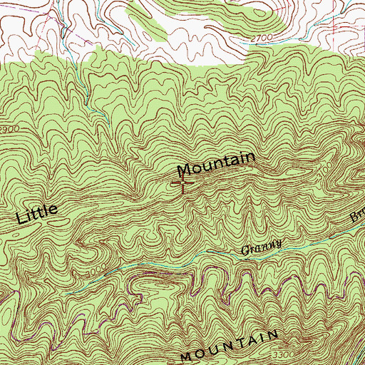 Topographic Map of Little Mountain, VA