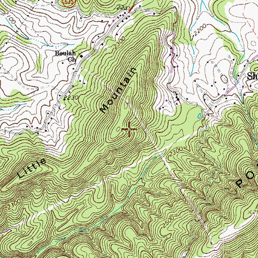 Topographic Map of Little Mountain, VA