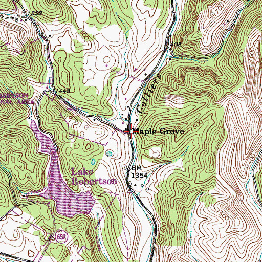 Topographic Map of Maple Grove, VA