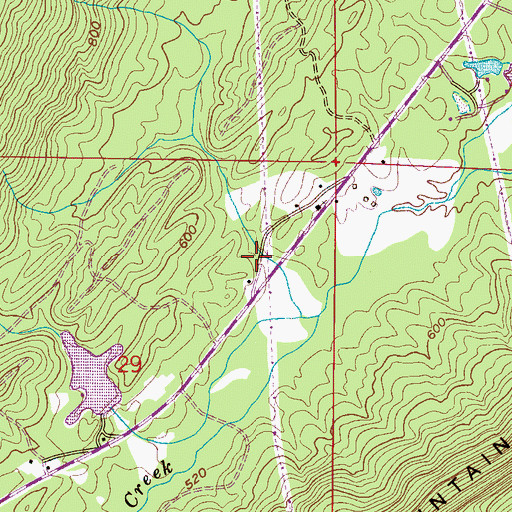 Topographic Map of Falkner School (historical), AL