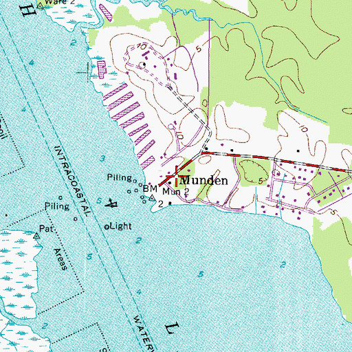 Topographic Map of Munden, VA