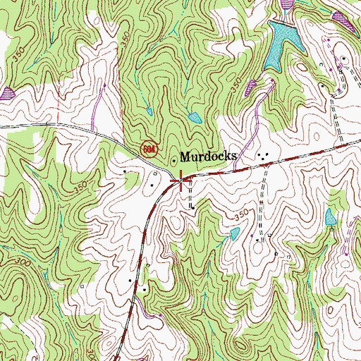 Topographic Map of Murdocks, VA
