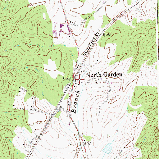 Topographic Map of North Garden, VA