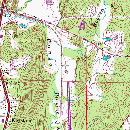 Topographic Map of Kintayakni (historical), AL
