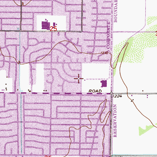 Topographic Map of Pima Park, AZ