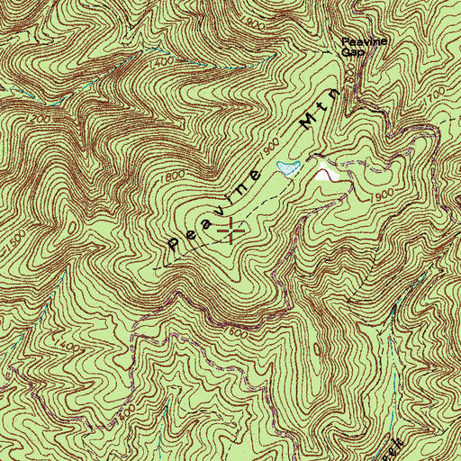 Topographic Map of Peavine Mountain, VA