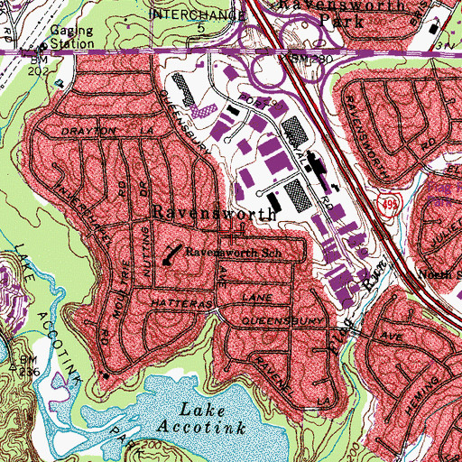 Topographic Map of Ravensworth, VA