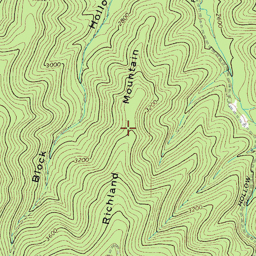 Topographic Map of Richland Mountain, VA
