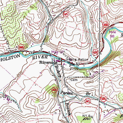 Topographic Map of Riverside, VA