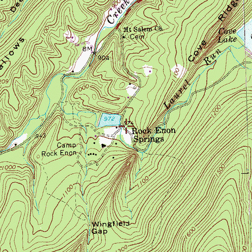 Topographic Map of Rock Enon Springs, VA
