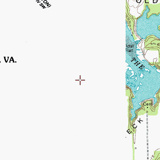 Topographic Map of Smith Beach, VA