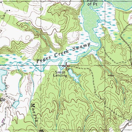 Topographic Map of Smith Landing, VA