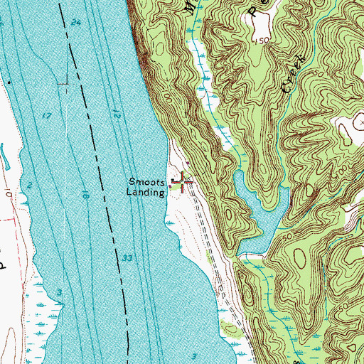 Topographic Map of Smoots Landing, VA