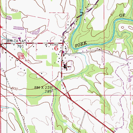 Topographic Map of Snead Junior High School, AL