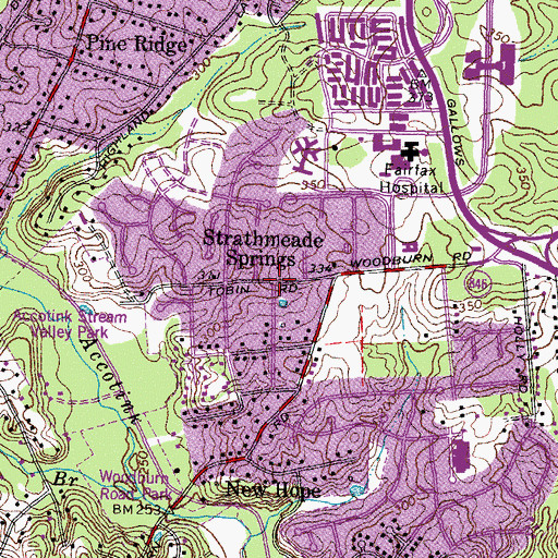 Topographic Map of Strathmeade Springs, VA