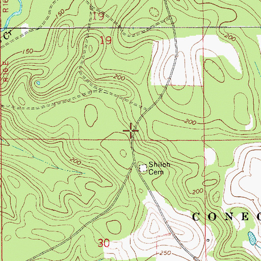 Topographic Map of Tillery Creek School (historical), AL