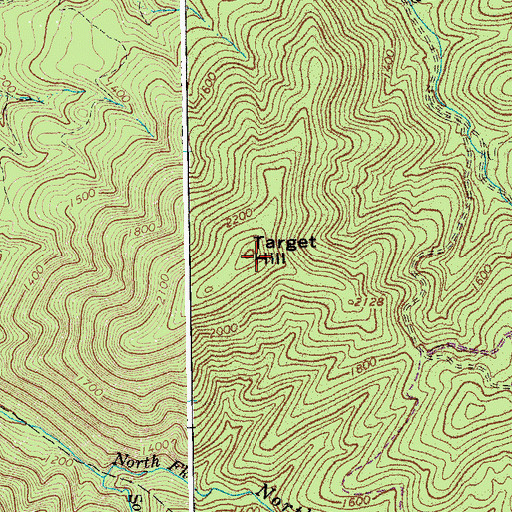 Topographic Map of Target Hill, VA