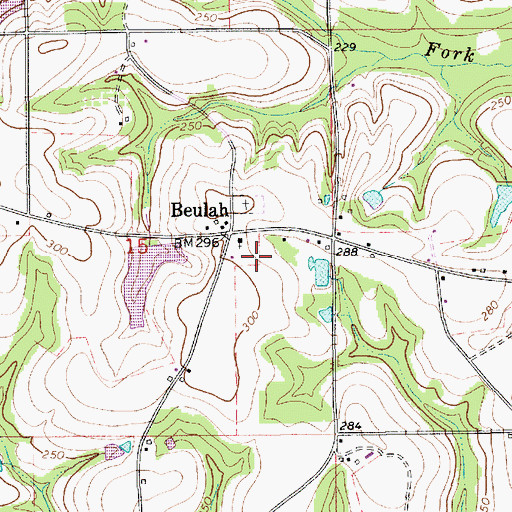 Topographic Map of Bula School (historical), AL