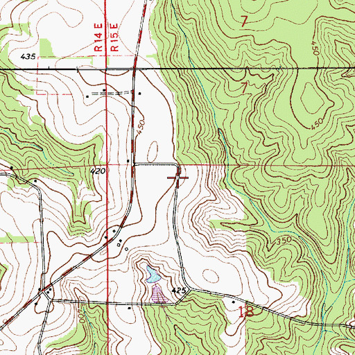 Topographic Map of Chesser School (historical), AL