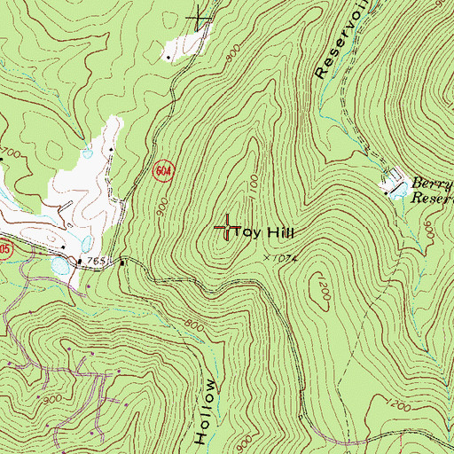 Topographic Map of Toy Hill, VA
