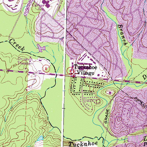 Topographic Map of Tuckahoe Village, VA