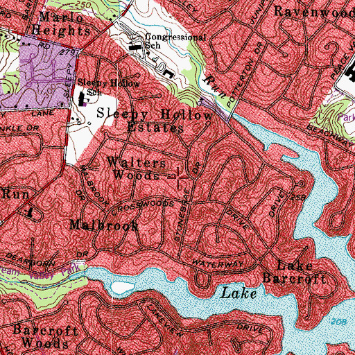 Topographic Map of Walters Woods, VA