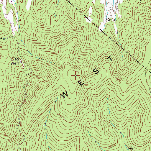 Topographic Map of West Mountain, VA