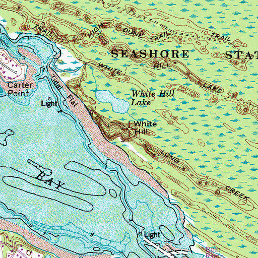 Topographic Map of White Hill, VA