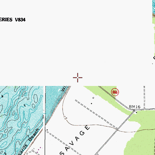 Topographic Map of Wilkins Beach, VA