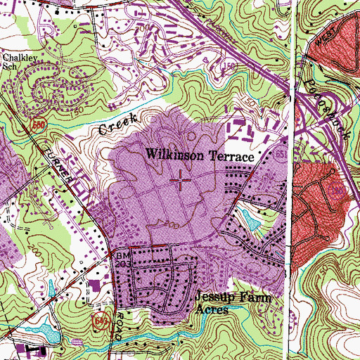 Topographic Map of Wilkinson Terrace, VA